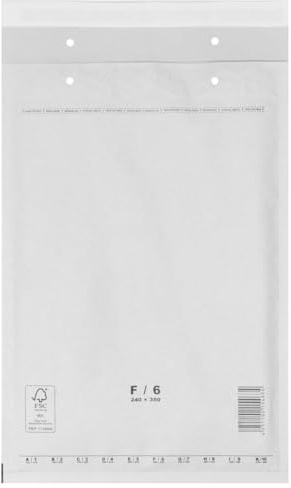 verpacking Luftpolstertaschen 240 x 350 mm Weiß F6 [Größe und Stückzahl wählbar] selbstklebend geeignet für DIN A4+ Versandtaschen mit Luftpolster 400 Stück