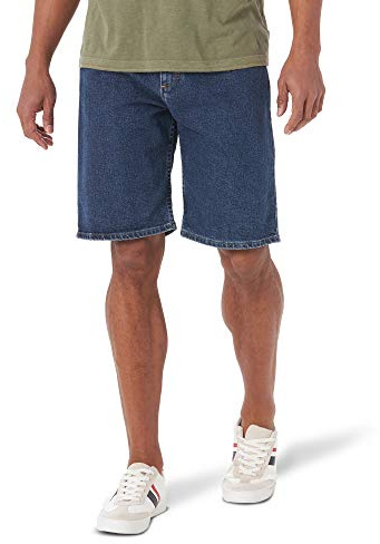 Wrangler Authentics Men's Comfort Flex Waistband Short Denim, Dark Stonewash, 42