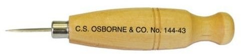 C.S. Osborne Shoe Awl Haft with Saddlers' Harness Awl #144-43 Made in USA