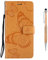 Grandoin LG V30 Hülle, Handyhülle für LG V30 Handytasche PU Leder Flip Cover Case mit Etui Case (Gelb)