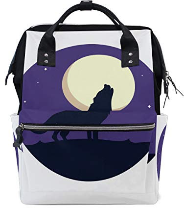 MONTOJ Wolf Life Canvas Reisetasche Campus Rucksack One Size 9