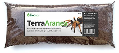The Bio Dude Terra Aranea 6 quarts Bioactive Substrate for Tarantulas, Centipedes, Scorpions, Isopods and Millipedes Terrarium and Vivarium Habitat Bedding for invertebrates