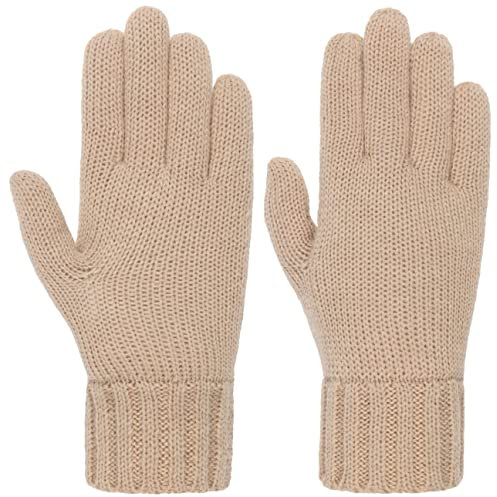 Seeberger Liva Feinstrick Fingerhandschuhe Strickhandschuhe Damenhandschuhe Damen - Winter Herbst-Winter - One Size beige