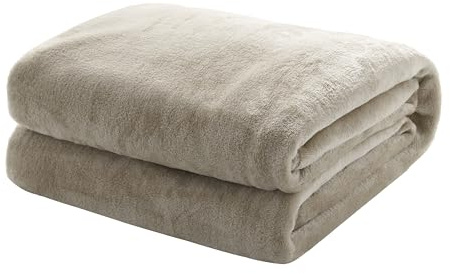 Kuscheldecke Flauschige extra weich & warm Wohndecke Flanell Fleecedecke, Falten beständig/Anti-verfärben als Sofadecke oder Bettüberwurf, Größe:220 cm x 240 cm, Farbe:Grau