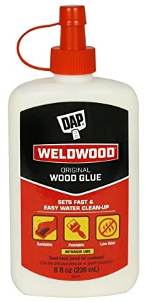DAP Weldwood Original Wood Glue, Yellow, 8 oz (7079800497)