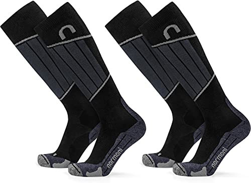 2 Paar Merino Kompressionsstrümpfe Damen und Herren, Stützstrümpfe Thrombosestrümpfe für Sport, Flug, Laufen, Reisen, Radsport, Schwangerschaft, bessere Durchblutung Farbe Anthrazit Größe 39-42