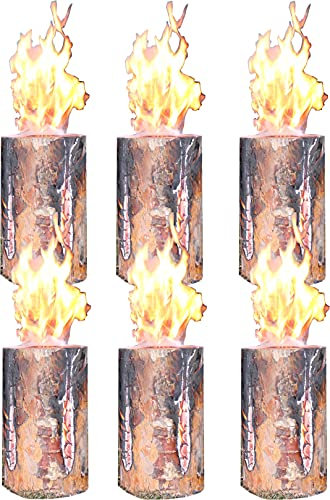 Schwedenfeuer 6 Stück H 35 cm D 14-20 cm Baumfackel Finnenfackel Gartenfackel Fackel