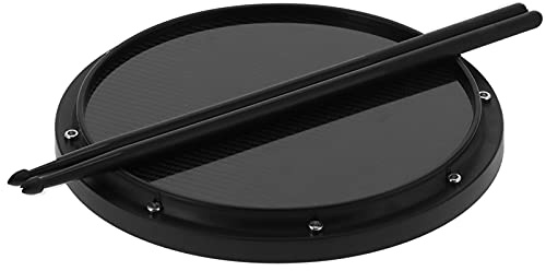 Drum Pad, stoßdämpfende Matte Drumsticks Carbon Fiber Dumb Drum Pad für Familie für den Außenbereich(Schwarz)