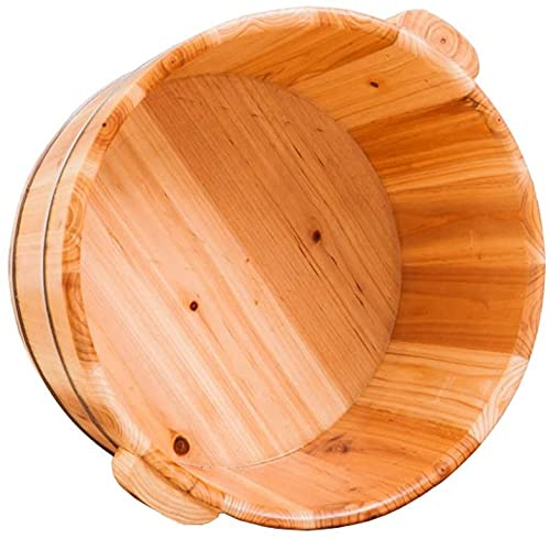 Foot Tub Wooden Foot Basin Fragrant Fir Foot Bath Barrel, Sauna Footbath Tub, Household Foot Soaking Basin, Wooden Foot Washing Bucket, Pain Fatigue Relief Foot Washing Barrel (Color : 3),Massage Roll