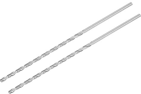 sourcing map HSS (Alta Velocidad Acero) Extra Largo Helicoidales broc*s, 3,5mm broc* Diámetro 160mm Largo 2uds