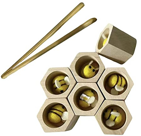 Colcolo Beehive Game Matching Game Fine Motor Skill Toy Wooden Toy Animals Early Education Toy for Kids Infant Toddlers Xmas Gifts
