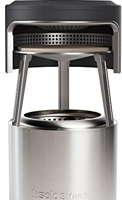 Solo Stove Ranger Pi Fire | Pizza Oven Accessory for Ranger Fire Pit, Incl. Carry Case & Cordierite Pizza Stone, Wood Burning Assembly, Stainless Steel, (H x Dia): 40 x 38 cm, 6 kg
