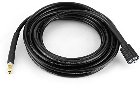 Manguera de Lavado de Autos, Akozon 40MPa Manguera de Limpieza de Agua Tubo de Limpieza de Agua de Alta Presión Tubo de Goma para Karcher K2 K3 K4 K5 (15 m / 49,2 pies)