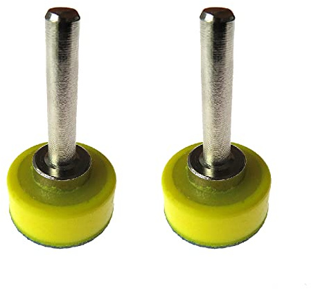 2 cuscinetti per dischi abrasivi da 25 mm con attacco per trapano a gambo da 6 mm, strumento rotante per lucidare metallo e legno