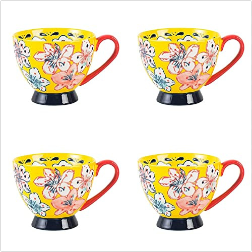 Tazze da colazione giganti, insalatiera, tazza da minestra in ceramica, tazze da caffè in ceramica di alta qualità, tazze da tè, set da 1/4 di tazze da caffè in ceramica, set grande da 15 once for zup