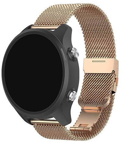 Metall Armband Kompatibel mit Polar Ignite 3/Ignite 2/Unite/Pacer/Pacer Pro Armbänder, Mesh Gewebte Edelstahl Ersatzarmband Uhrenarmband für Damen Herren (Rose Gold, One Size)