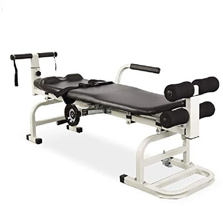Cervical Lumbar Back Traction Bench,Neck Stretcher Cervical Traction Tables Back Stretcher Lumbar Traction Device Spine Decompression Extra Wide Bed (46Cm Wide)