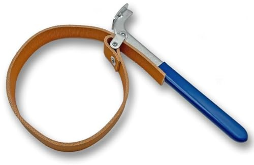 Lobinger® Ölfilter Bandschlüssel – Einstellbar 40-140 mm | Rutschfestes Gewebeband | Ergonomischer Griff | Universal Werkzeug für Auto & Motorrad | Ölwechsel leicht gemacht