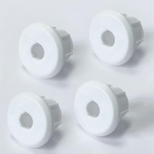 Bywen Furniture Wall Hole Bushing Cable Grommet for Starlink Ethernet Cable,Covering 3/4 inch Desk Holes,Universal Cable Management Wire Organizer Pass Through Holes Cover Kits,4 Pack (White)