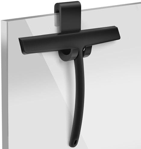 Tergivetro per Doccia，Tira Acqua da Doccia Pulisci Vetri Porte e Finestre - Tergivetro Doccia Silicone - Pulisci Doccia Vetro, Bagno e Specchi - Senza Foratura, Supporto Incluso