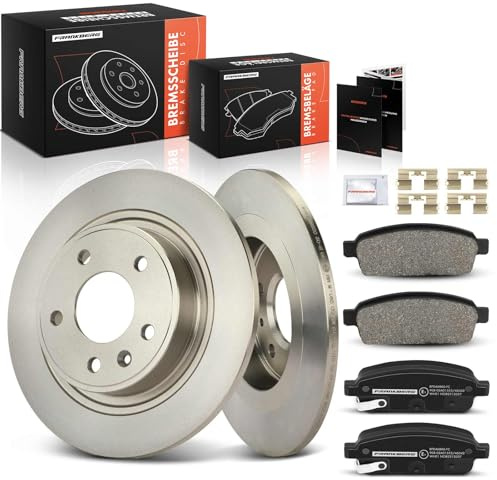 Frankberg Bremsensatz inkl. 2x Bremsscheiben + 4x Bremsbeläge Hinten Kompatibel mit Astra J CaR.A.Van P10 Zafira Tourer C P12 Astra J GTC Astra J P10 Replace# 1605296