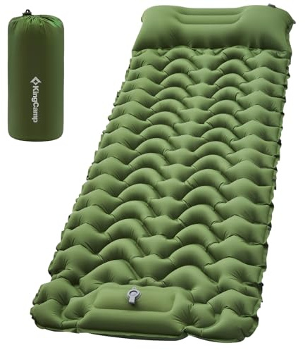 KingCamp Trekking Isomatte Wildwood Camping Luftbett Thermo Matte Leicht 0,9 kg Olive Green