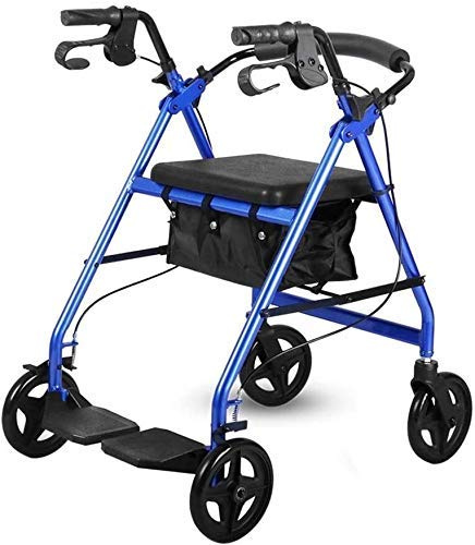 Klappbarer Rollator, Rollator-Gehhilfen, Rollator-Gehhilfe mit Sitz, Hochleistungs-Mobilitätshilfen, Klappbarer Aluminium-Rollator mit Rädern, Klappbarer Rollator für Senioren, 8-stufig verstellb