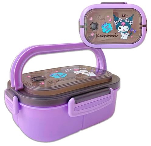 Roffatide Cartoon mignon Cinnamoroll Melody Kuromi imprimé avec poignée kawaii quatre points de verrouillage Bento Box FOOD FRUIT snack C Container