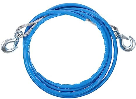 FUNOMOCYA Für Autoanhänger Stabiles Stahldraht Seil Mit Haken Fluoreszierendes Für Autowinde Tonnen Blauer Draht