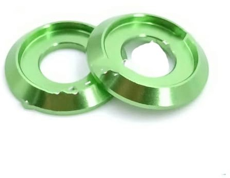 10 pezzi M2 M2.5 M3 M4 M5 M6 M8 rondella a testa tazza in alluminio colorato per vite a testa bombata-M3-verde
