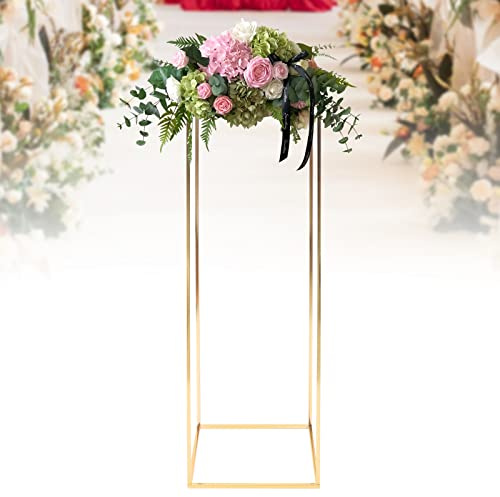 LENDISIY Support de fleurs en métal doré - Colonnes décoratives - Pour la maison, les fêtes, les mariages