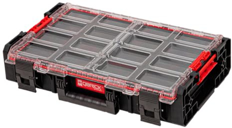 Qbrick System Werkzeugkoffer Werkzeugkasten Aufbewahrungsbox Sortierbox Leer Werkzeugkiste ONE Organizer XL 2.0 MFI Schwarz 582 x 387 x 131 mm