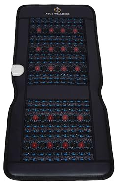 Ayus Wellness Infrared and Red Light PEMF Therapy Mat - Heating - Crystal Healing - Negative Ions - Medium (Chair Mat)
