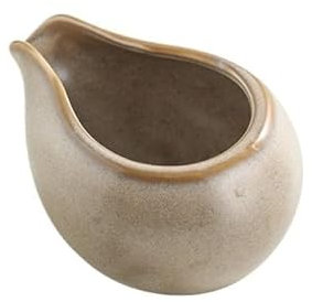 ruyi-1986 Saucière Saucière en céramique Récipient à Sauce au Poivre Noir Pot à Lait en céramique Petit Pot à Lait for café au Lait Mini Pot à Lait Pot à Sauce(Beige)