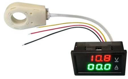 LOLPALONE Hall Amperímetro voltímetro DC 0-300V 200A batería Monitor LED Digital Corriente Voltaje Medidor 12V 24V 36V 48V 60V Coche Reutilizable Fácil de Usar