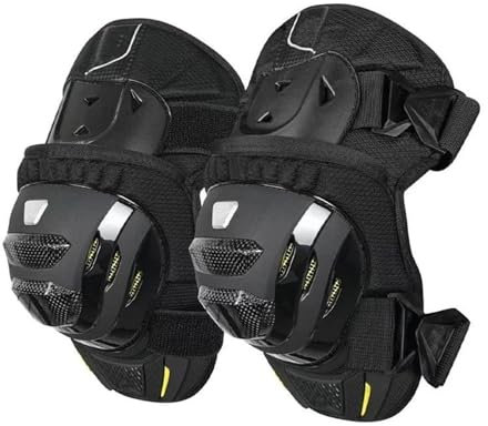 di ginocchiere parastinchi per motociclismo Ginocchiere per moto Protezione per ginocchia in fibra di carbonio TPU Stile corto Attrezzatura anticaduta Ginocchiere per motocross Ginocchiere e gomitiere
