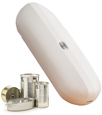 Ouvre-boîte électrique, ouvre-boîte Automatique à Un Bouton, Peut être utilisé en continu Pendant 120 Minutes, sans Bords tranchants, adapté à différents Types de réservoirs, pour Les Chefs White