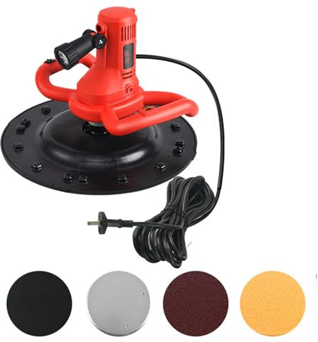 LTEJUMQ Wall Mortar Smoothing Machine, 6 Speed Concrete Mixer, Wall Smoothing Polishing Machine, Automatic Wall Smoothing Machine with Light, 8m Power Cord (1680 W)