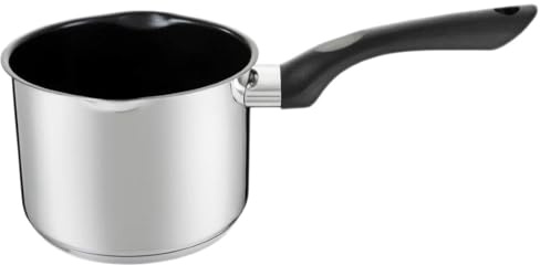AMBITION Kasserolle Edelstahl Induktion 14 cm Vikos 1,6 l Milchtopf antihaftbeschichtet Ausgießer spülmaschinenfest