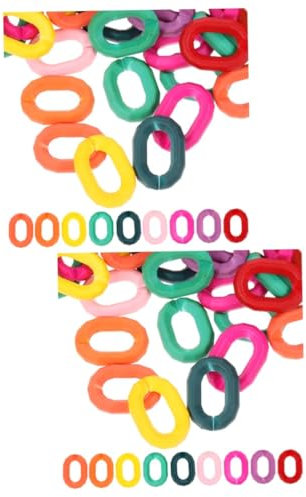 Gadpiparty 2 Sätze Kettenschnalle Tasche Schlüssel Anschlüsse Sortiert Herstellung Schnapsgläser Kunststoff-c-clip-haken Für Kettenglieder Link Offener Ring Acryl 50 Stück * 2