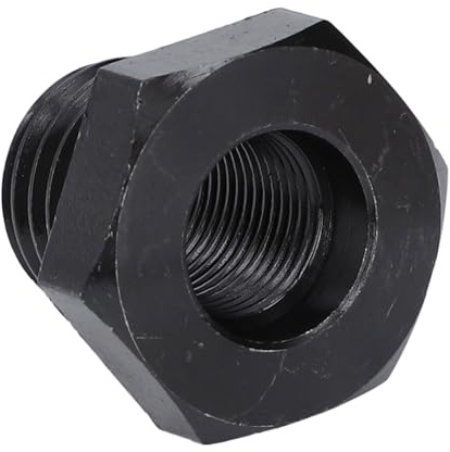 Woodworking Lathe Headstock Spindle Adapter Chuck Steel Faceplate 3/4in X 16tpi to 1in X 8tpi Black