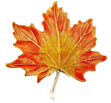 Broche Feuille d'Érable Émaillée Accessoire Mode Automne Pour Femme Homme Épingle à Vêtement Sac Chapeau Décoration Écharpe Boutonnière Cadeau Thanksgiving Noël Automne Coloré Style Bohême