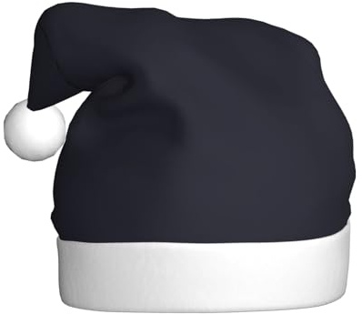 VVXBHGR Einfarbige, schwarze Weihnachtsmütze für Erwachsene, Material ist weich und leicht