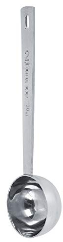 Misurino multifunzione in acciaio inox, bar, caffetteria, uso durevole, elegante, ecologico, con superficie liscia, misurino per caffè, latte in polvere, condimento, misurino (30ML)