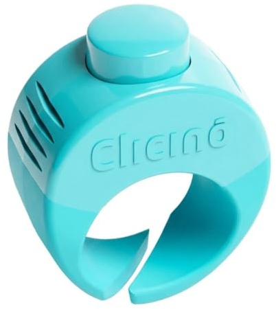 CLICINO Klicker-Ring I Hand-Free Finger Hunde Klicker für im Tiertraining I Belohnungsbasiertes Training mit Hunde Clicker I Größe L - 21 mm I Hellblau