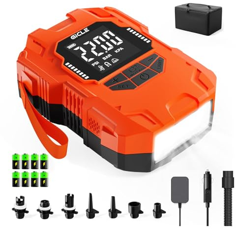 GICLE Sup Pumpe Elektrisch 22PSI Elektische Sup Pumpe Akku 36W Typ-C-Anschluss Inflator & Deflator 12V DC für Paddle-Board,Boot,Kayaks,Wassersport