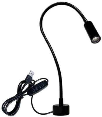 Aundhegrtt 3W Magnetic Work Light LED Machine Light with Flexible Gooseneck and Magnetic Base Shop Tool Lamp for Lathe