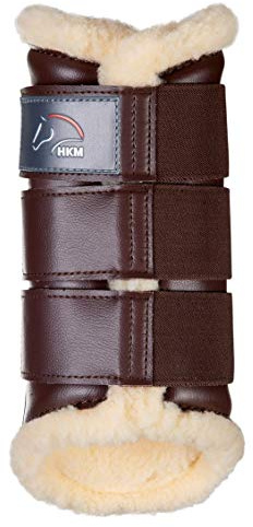 HKM 8585 Gamaschen Comfort, Teddyfutter Lederimitat-Kunstleder Anatomisch, dunkelbraun, M