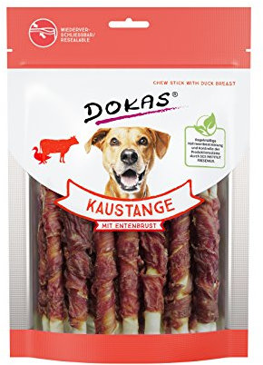 Dokas Dog Kaustange mit Entenbrust für Hunde zur Belohnung 9 x 200g