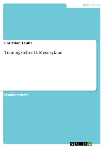 Trainingslehre II. Mesozyklus